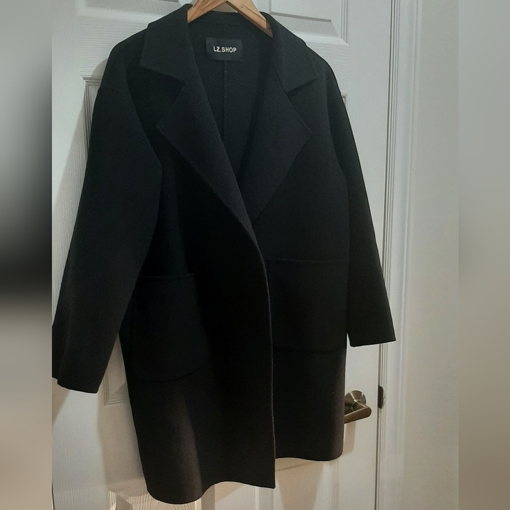 LZ.SHOP Open Wool Coat - Picture 7 of 7